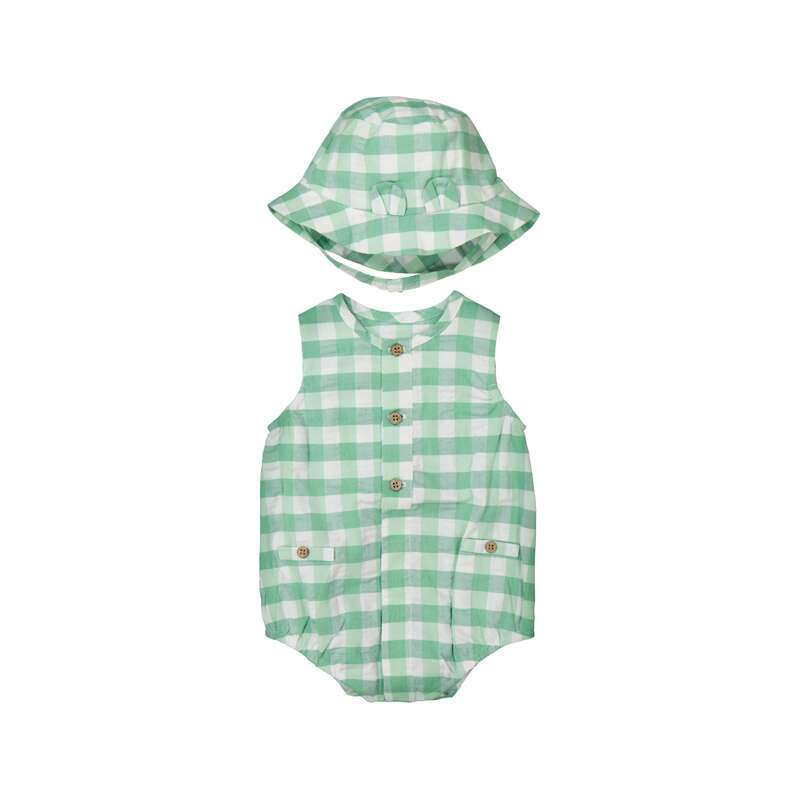 Mayoral Apple Green baby boys romper & hat set 1.614