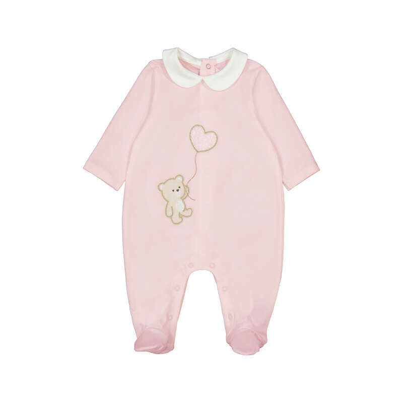 Mayoral pink baby girls teddy babygrow 1743