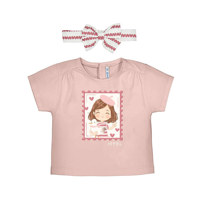 Mayoral girls flared trousers, t shirt & headband