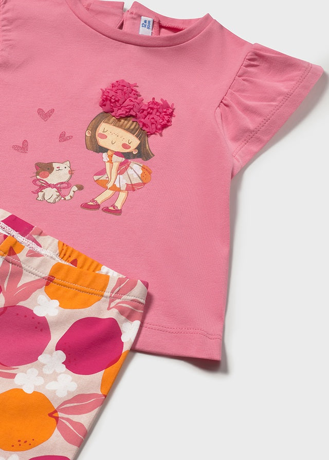 Mayoral girls orange leggging set 1.751