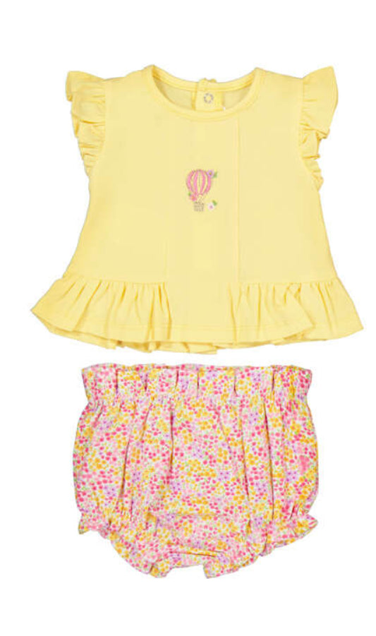 Mayoral lemon and floral shorts set 1.609