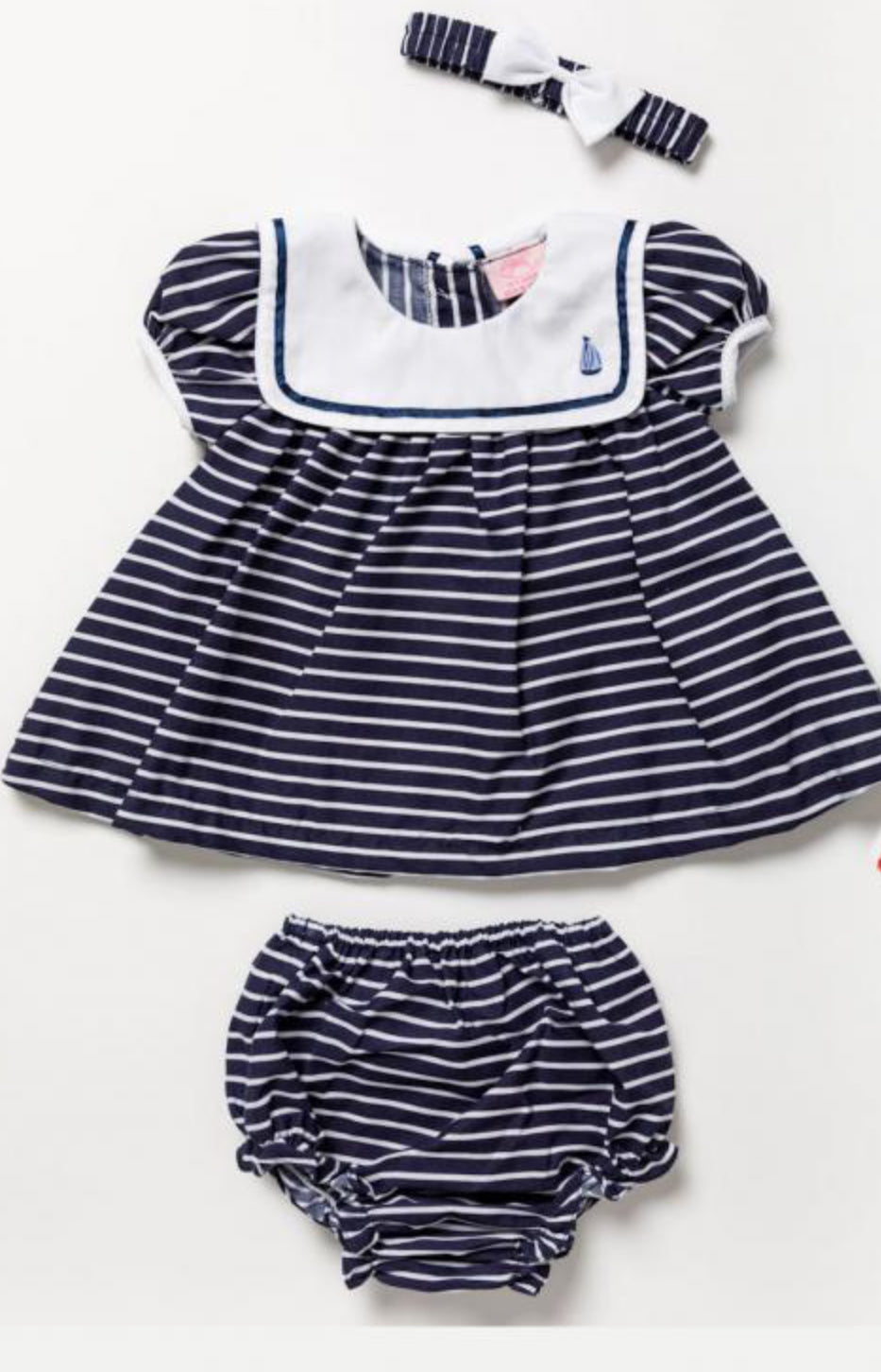 Rockabye baby girls summer dress sets red or navy