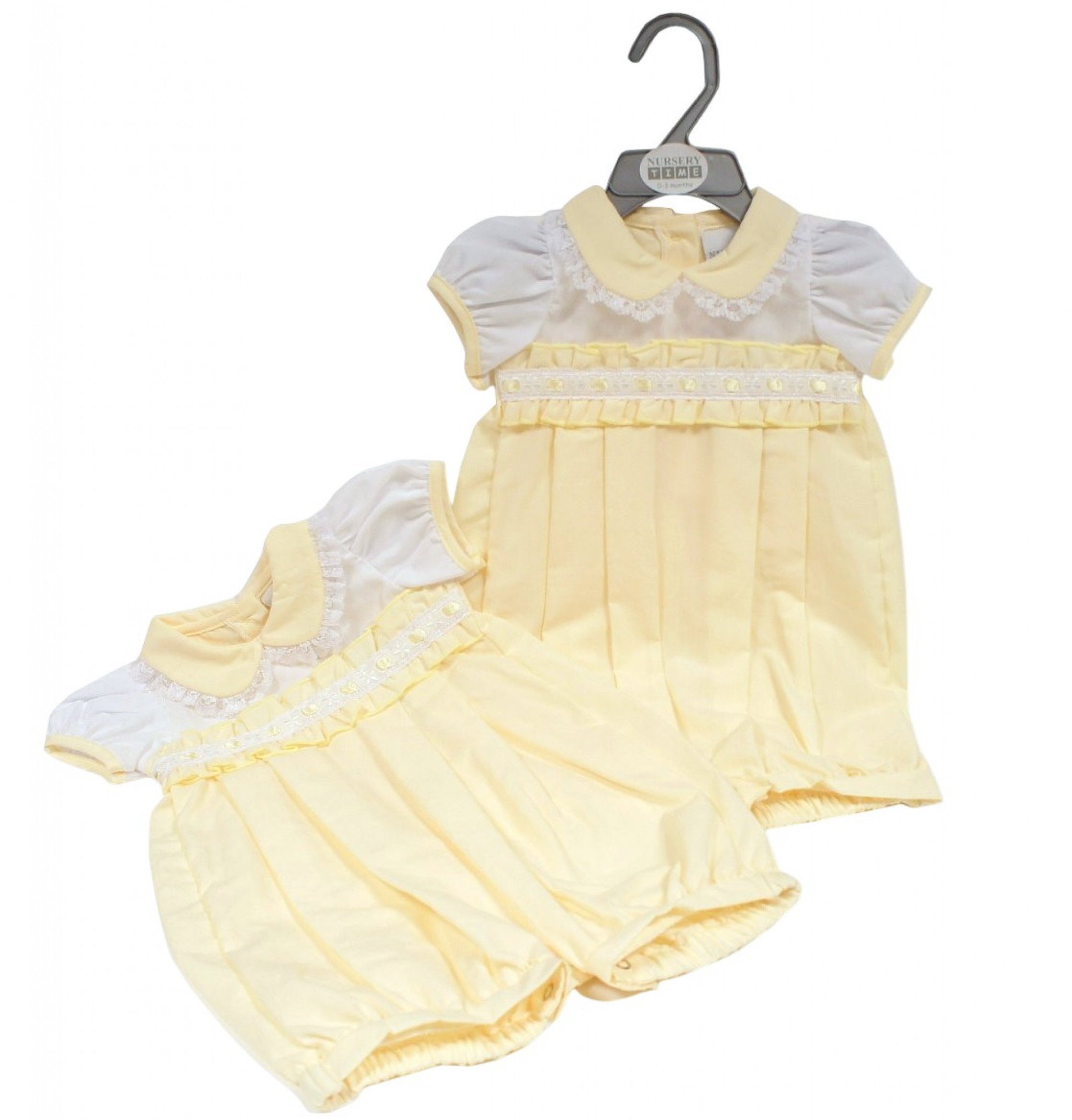 My Little Chick lemon laced baby girls romper