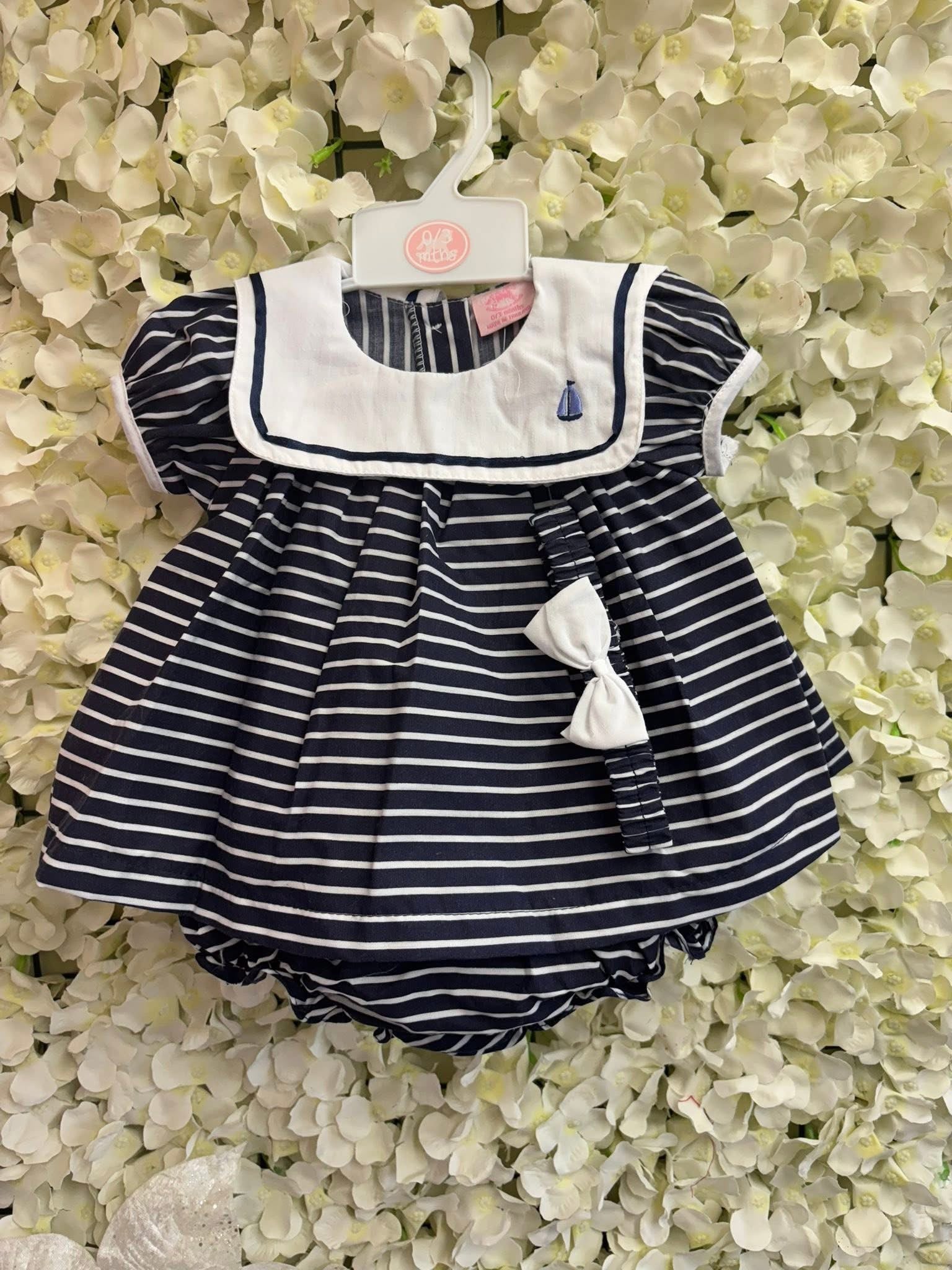 Rockabye baby girls summer dress sets red or navy