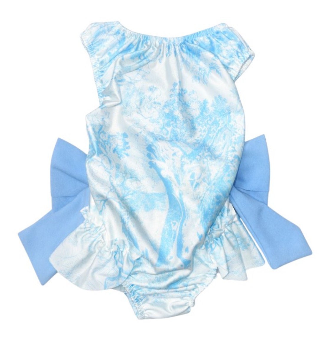 Girls blue animal print swimsuit