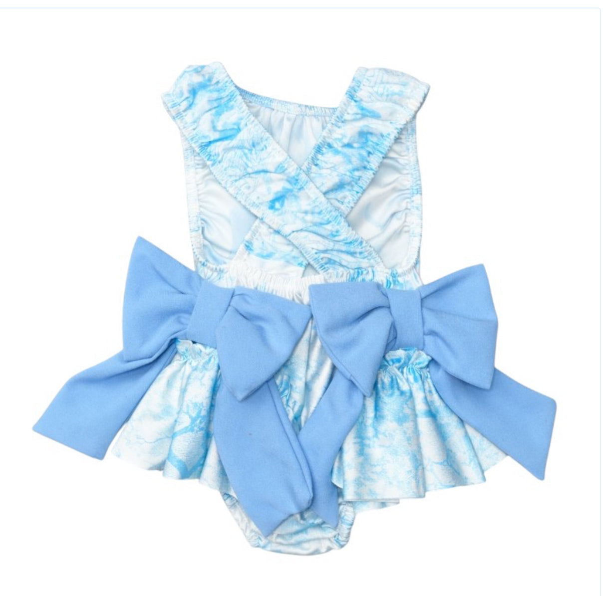 Girls blue animal print swimsuit