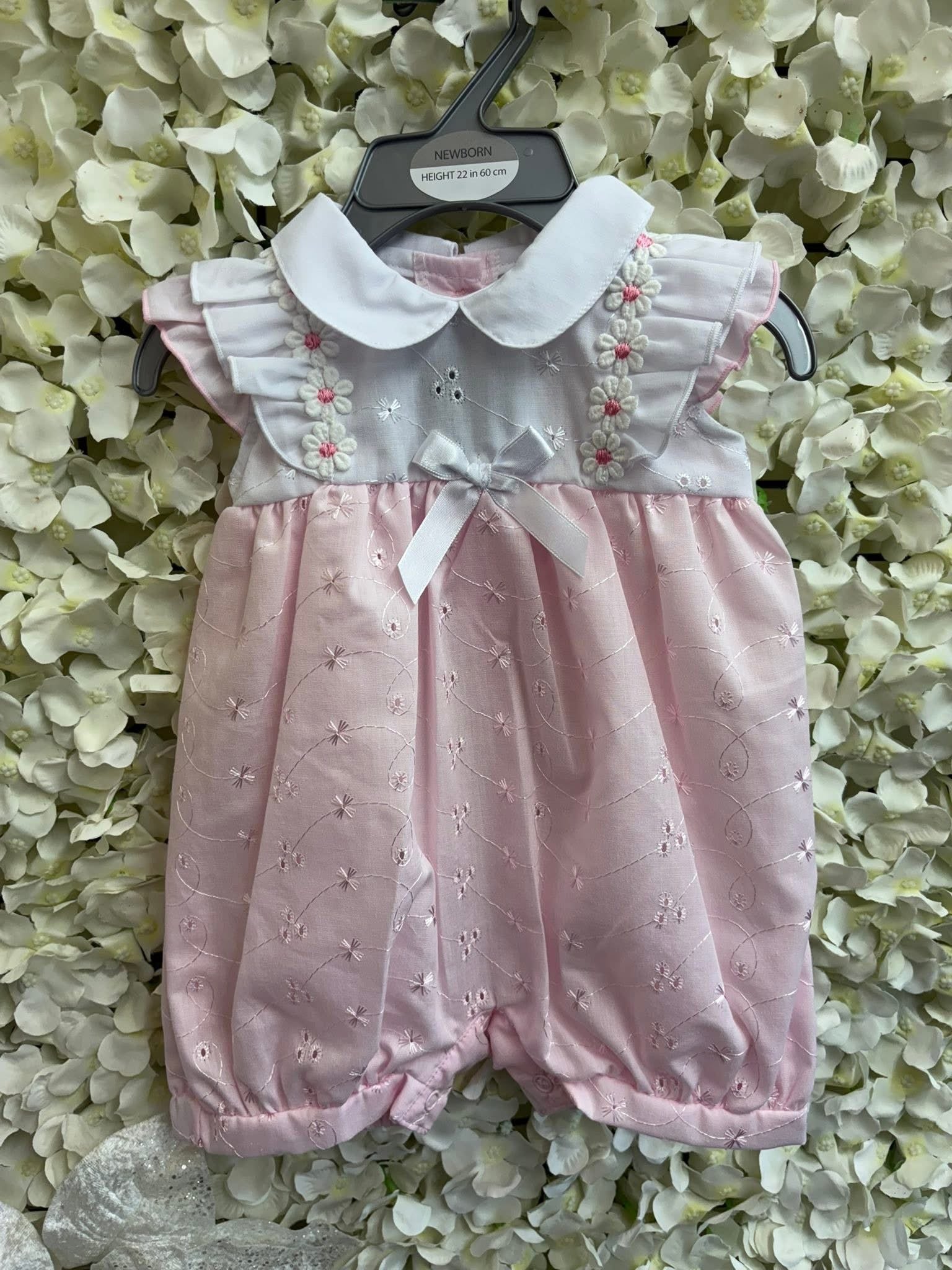 My little chick pink baby girls daisy romper