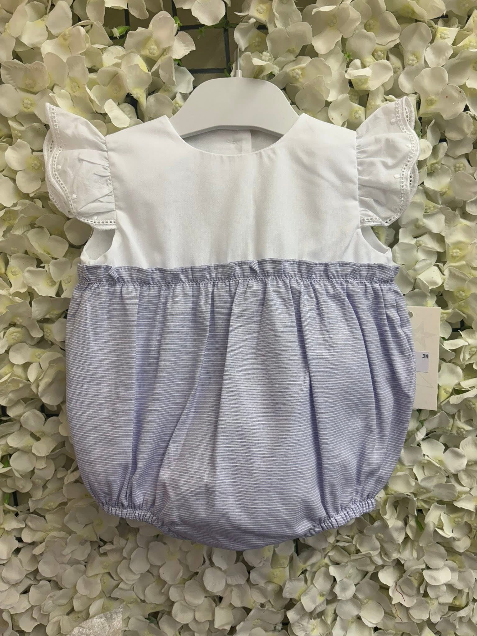 Little stars lilac baby girls romper