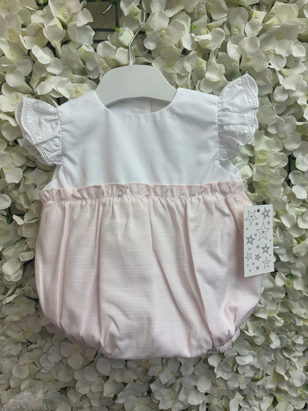 Little stars baby girls pink romper
