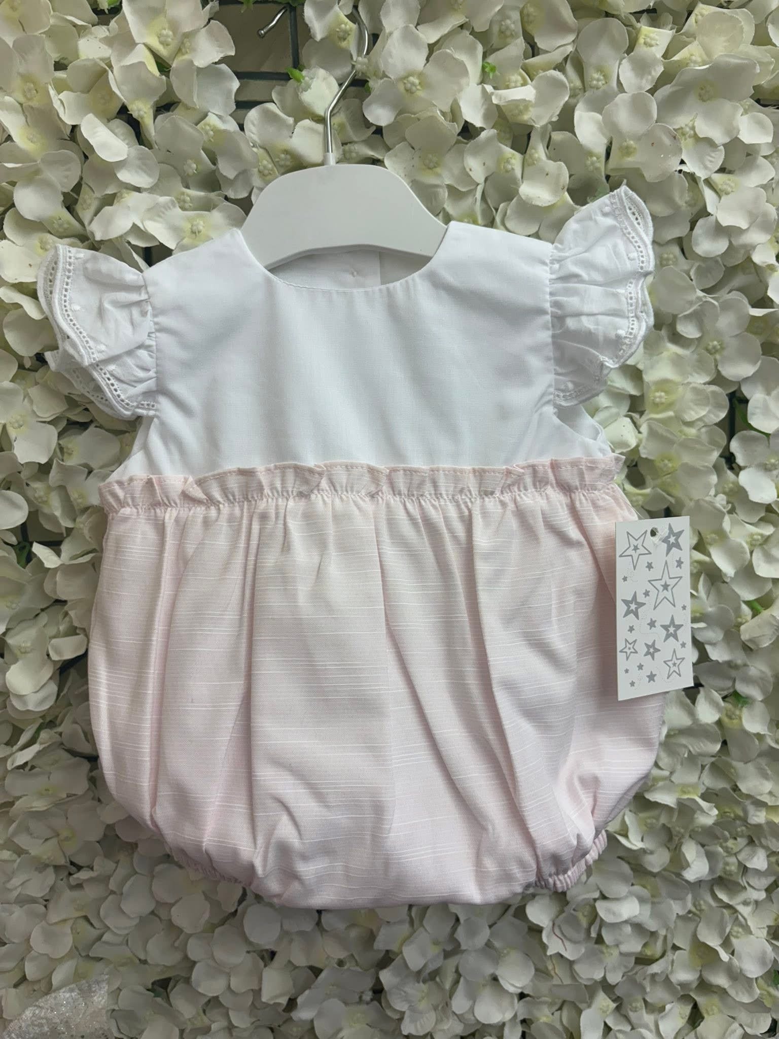 Little stars baby girls pink romper