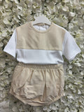 Little stars baby boys lemon striped jam pants set