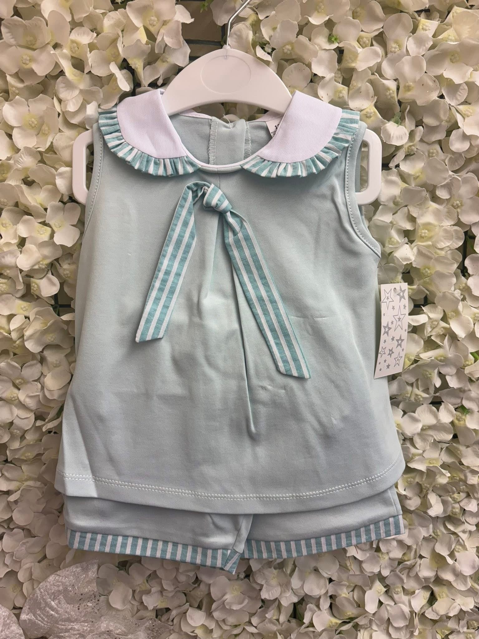 Little stars girls mint shorts set
