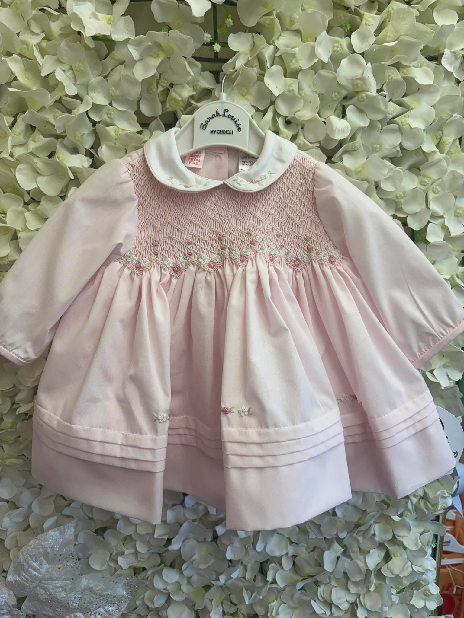 Sarah Louise baby girls smocked dress C7501
