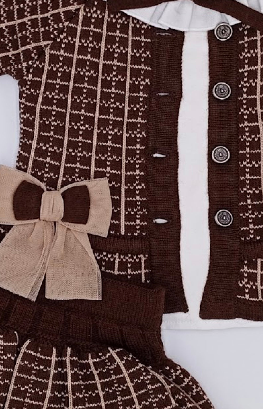 Pre order Rahigo older girls Chocolate 3 piece skirt set