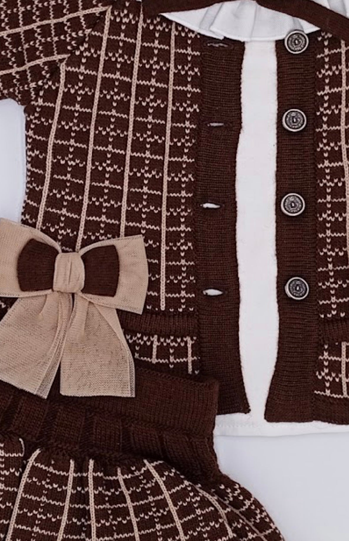 Pre order Rahigo older girls Chocolate 3 piece skirt set