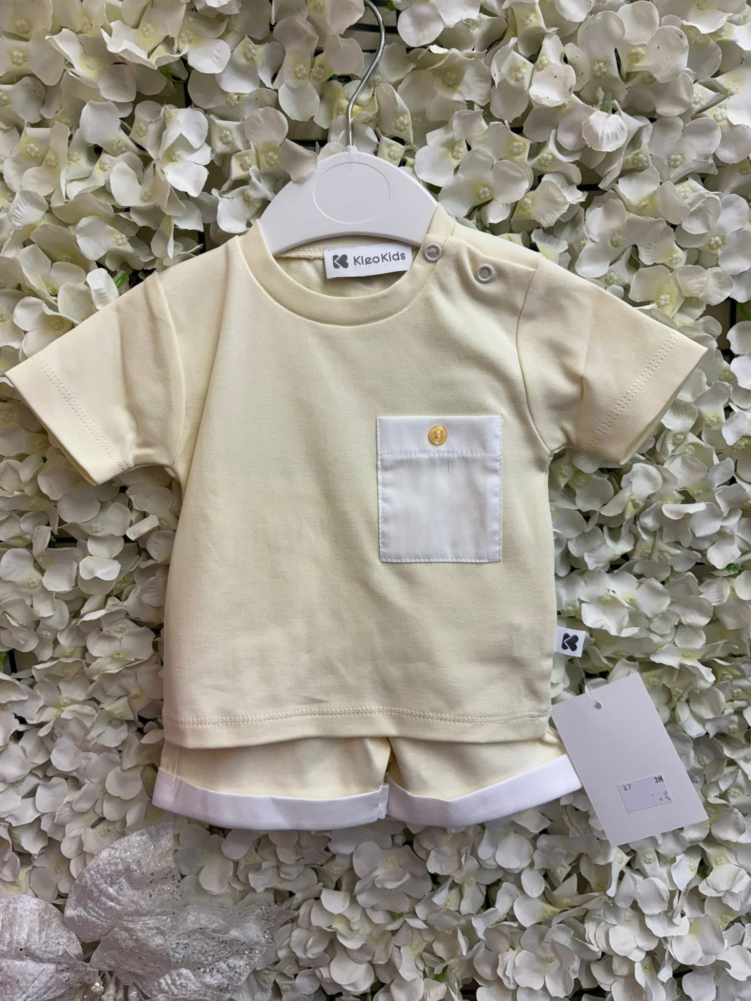 Kleo kids lemon baby boys shorts set 💛