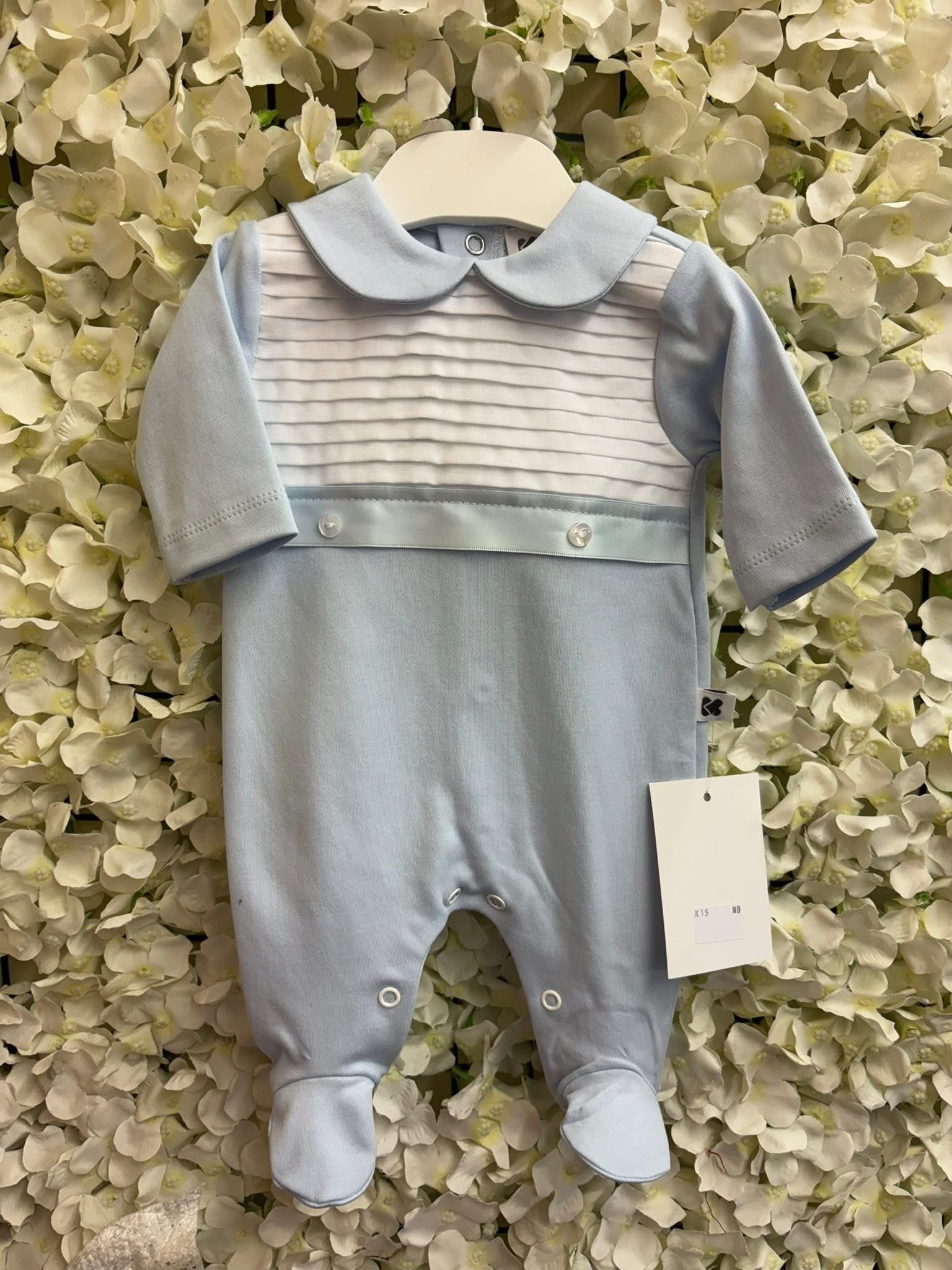 Kleo kids baby boys blue ribbon babygrow