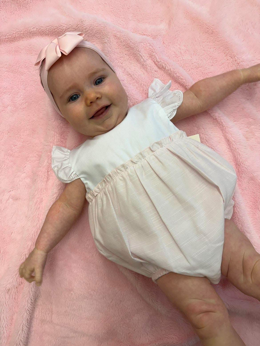 Little stars baby girls pink romper