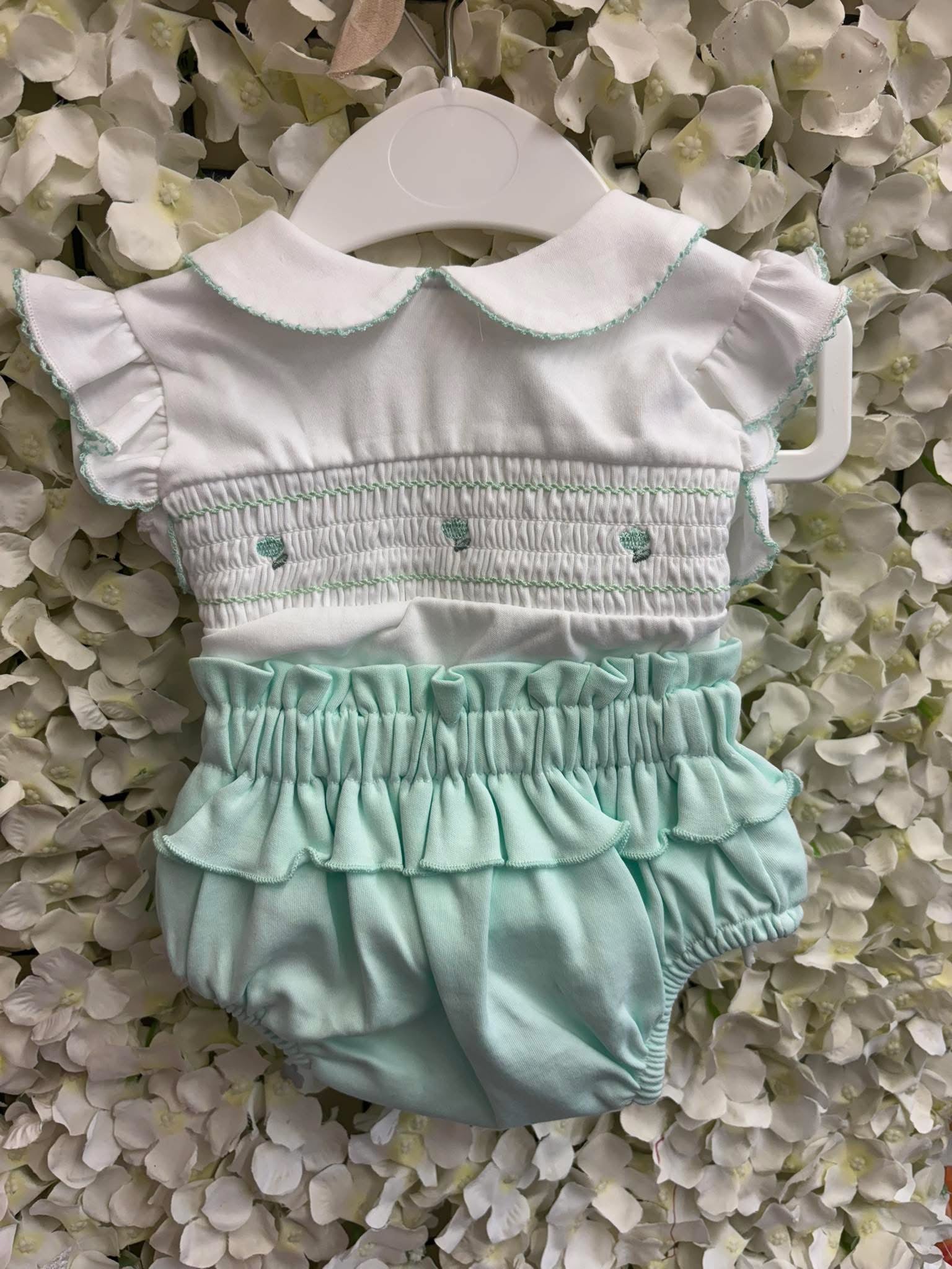 Little stars baby girls 2 piece mint jam pants set