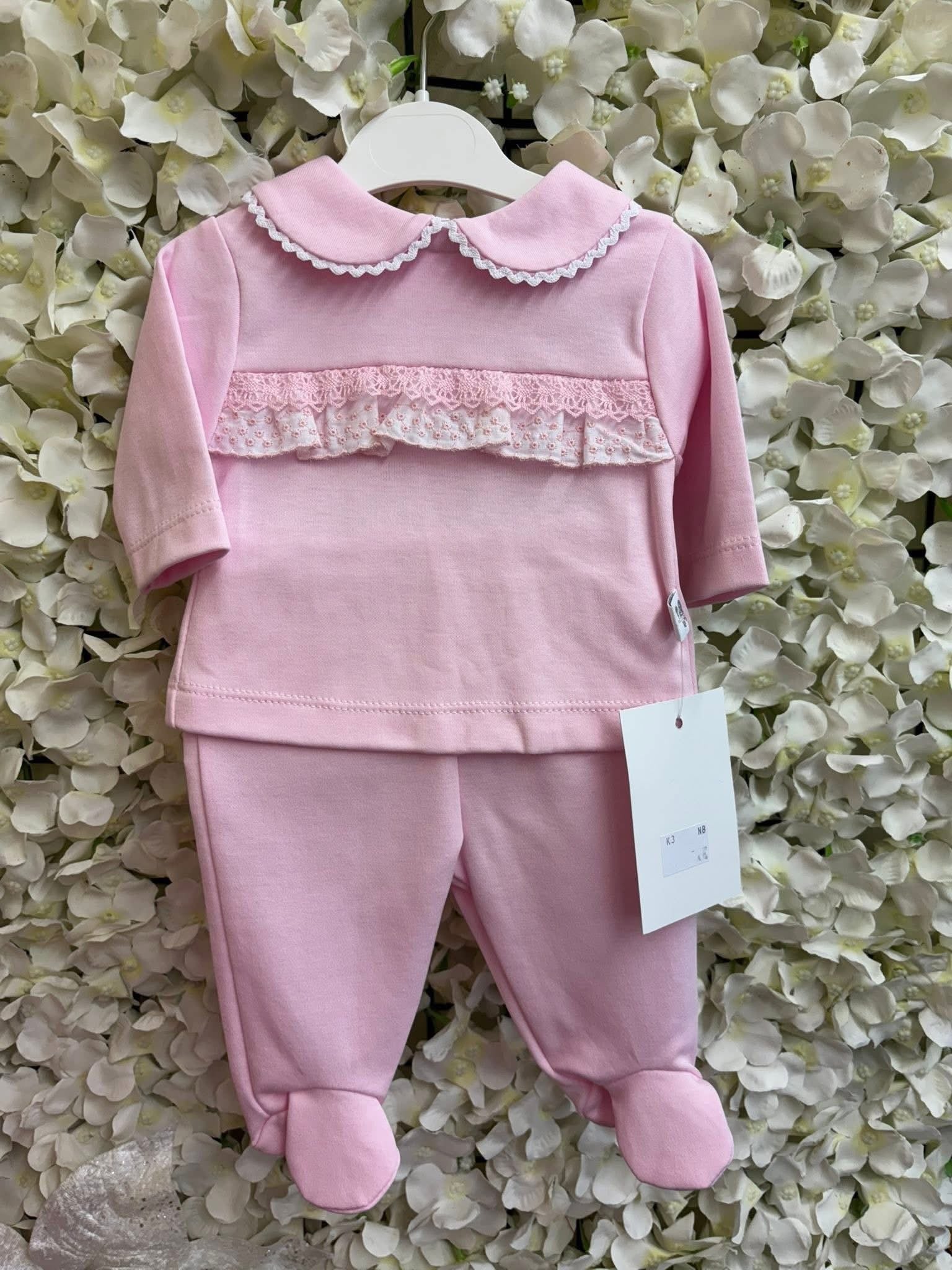 Kleo kids baby girls 2 piece frill set