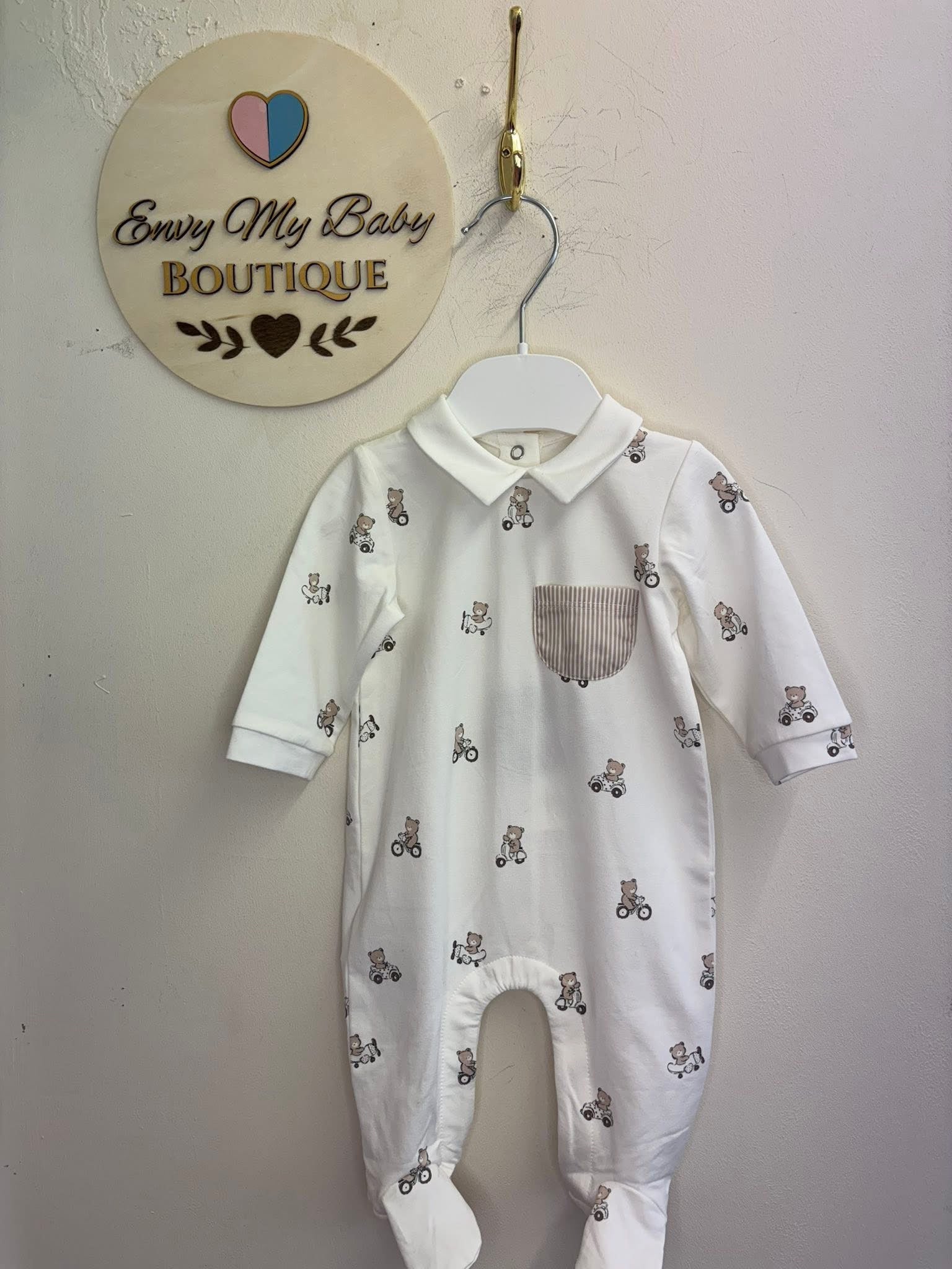 Mayoral baby boys teddy babygrow 1.716