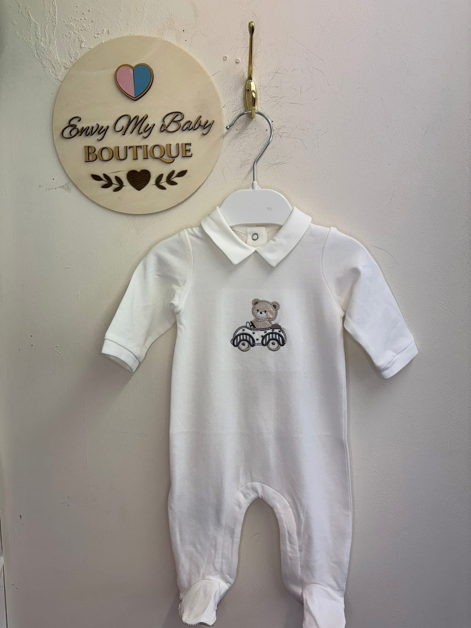 Mayoral cream Teddy baby boys babygrow 1.716