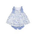 Deolinda blue toile dress & bloomers DBV26320