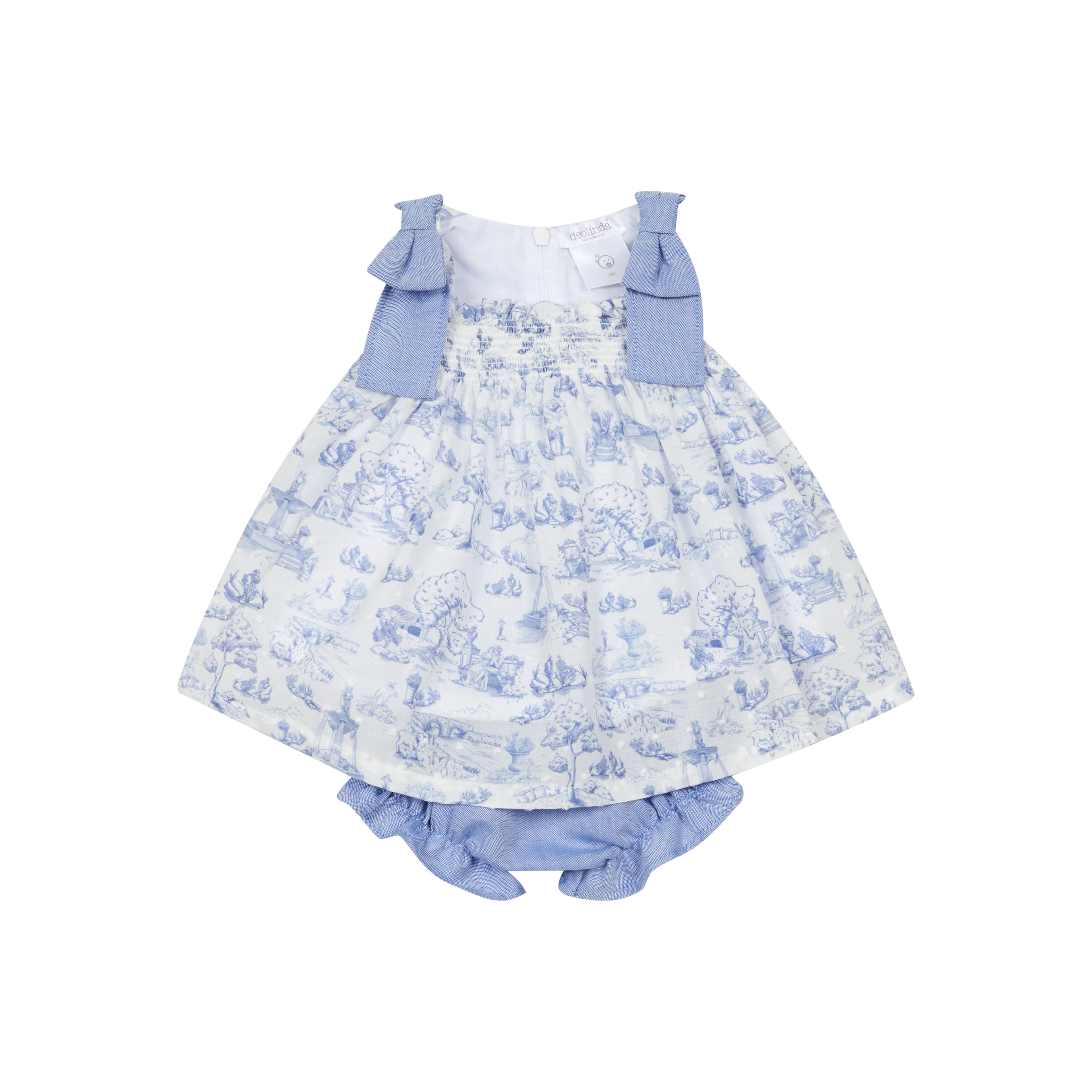 Deolinda blue toile dress & bloomers DBV26320