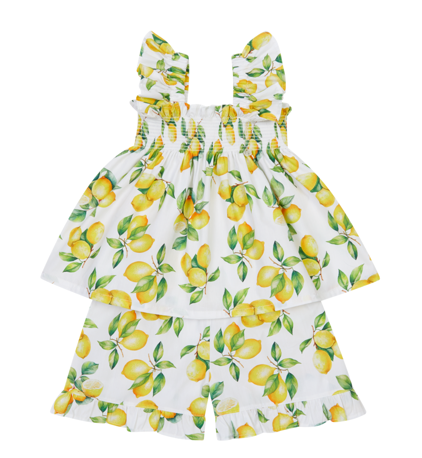 Deolinda Girls lemon shorts set DBV26754