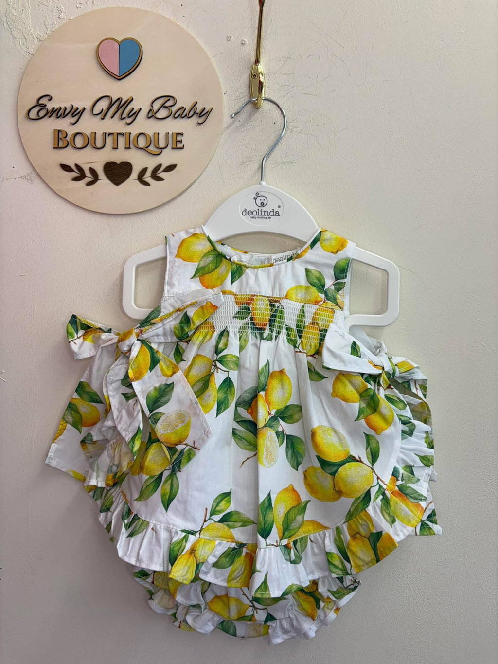 Deolinda girls lemon shorts set DBV26323