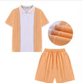 Samli boys orange polo shirt set