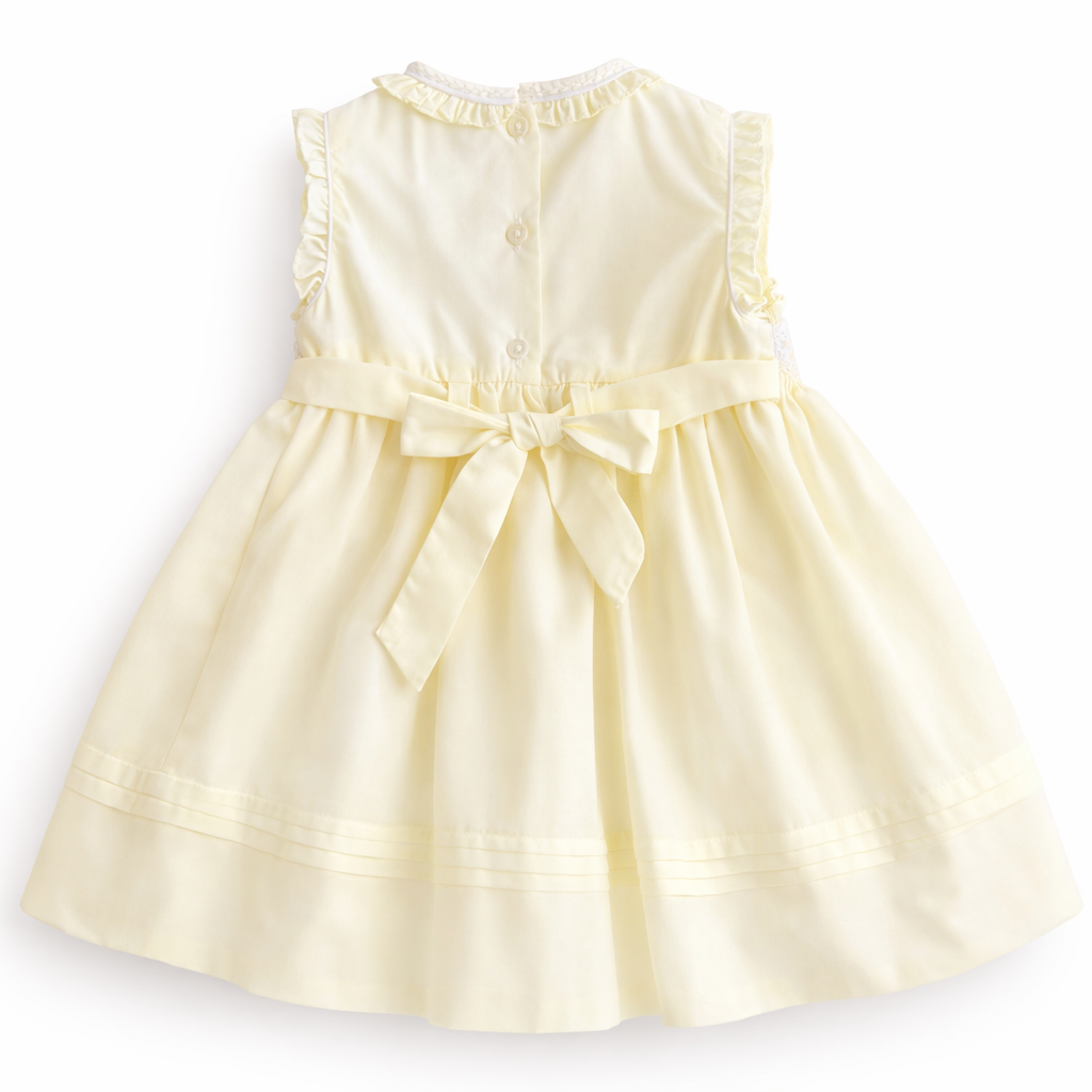 Sarah Louise lemon smocked dress 013819