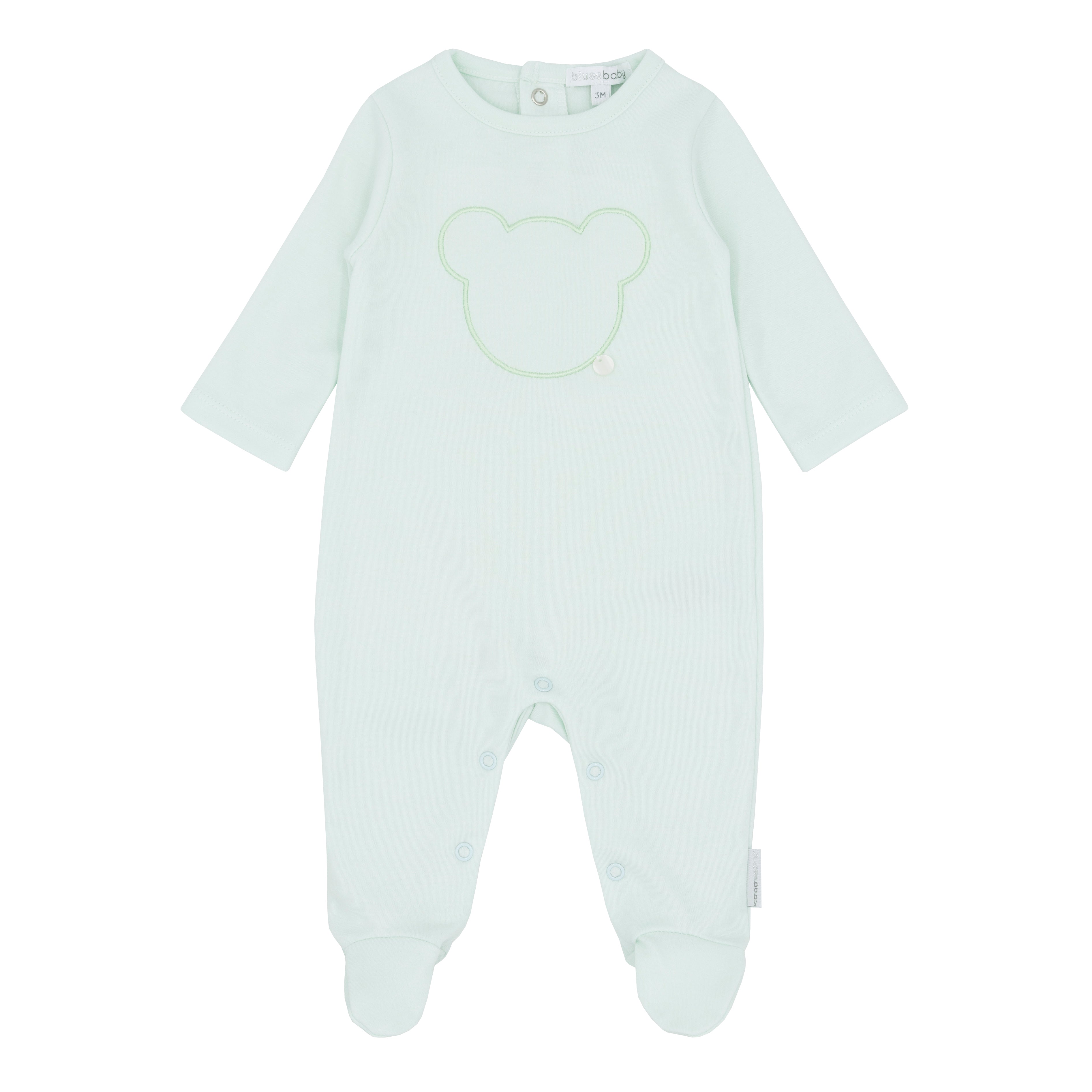Blues Baby mint teddy babygrow BB0204