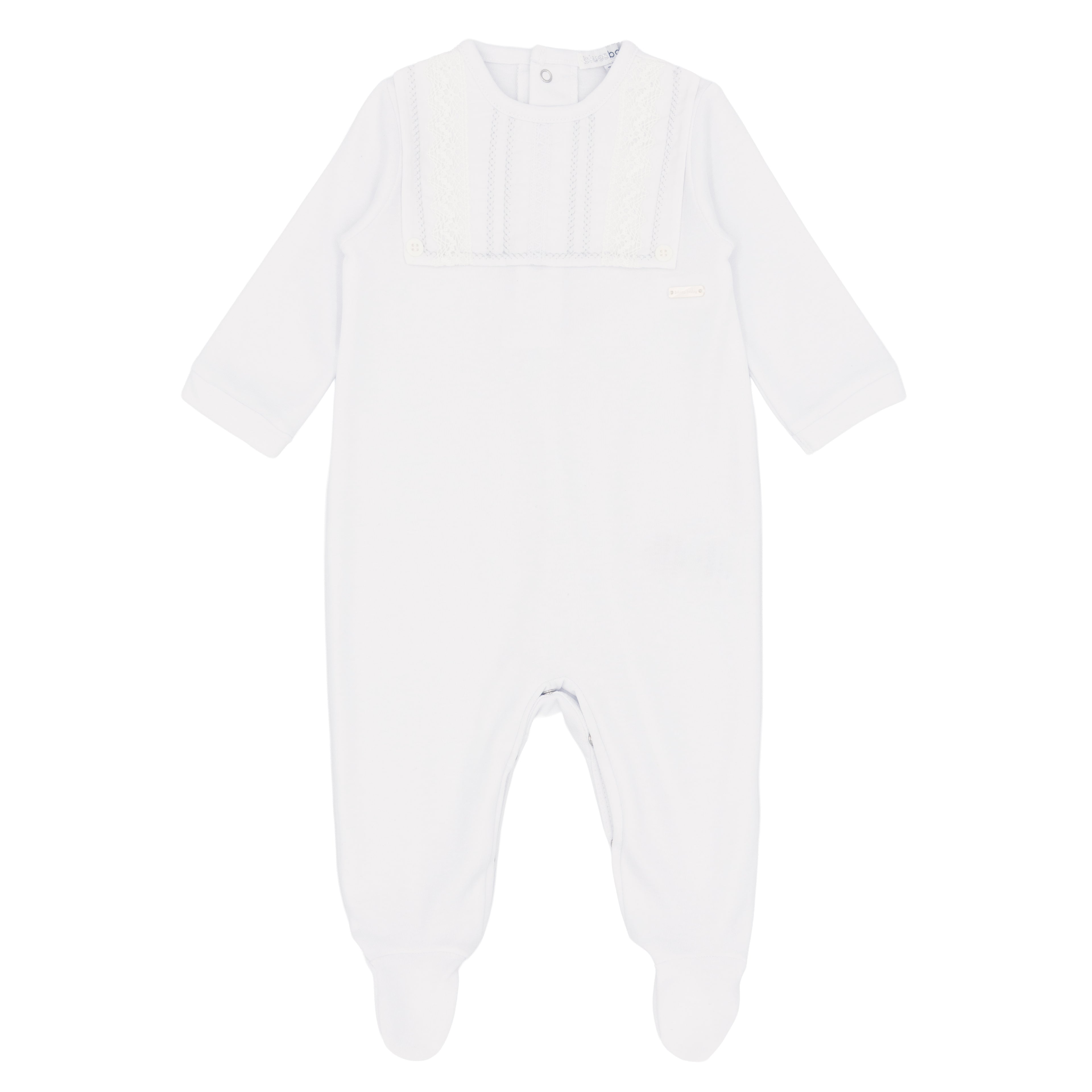 Blues Baby white neutral babygrow BB2291