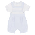 Blues Baby boys smocked romper BB3015