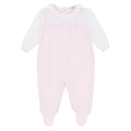 Blues Baby pink smocked babygirls babygrow BB3022