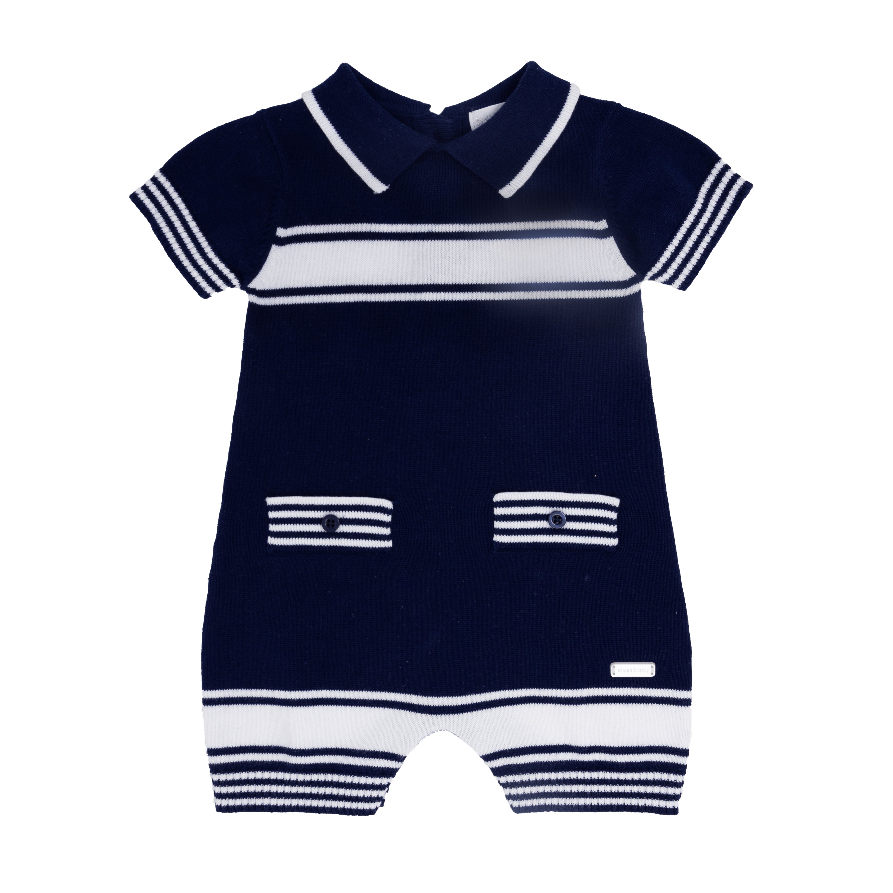 Blues Baby boys knitted romper BB0263