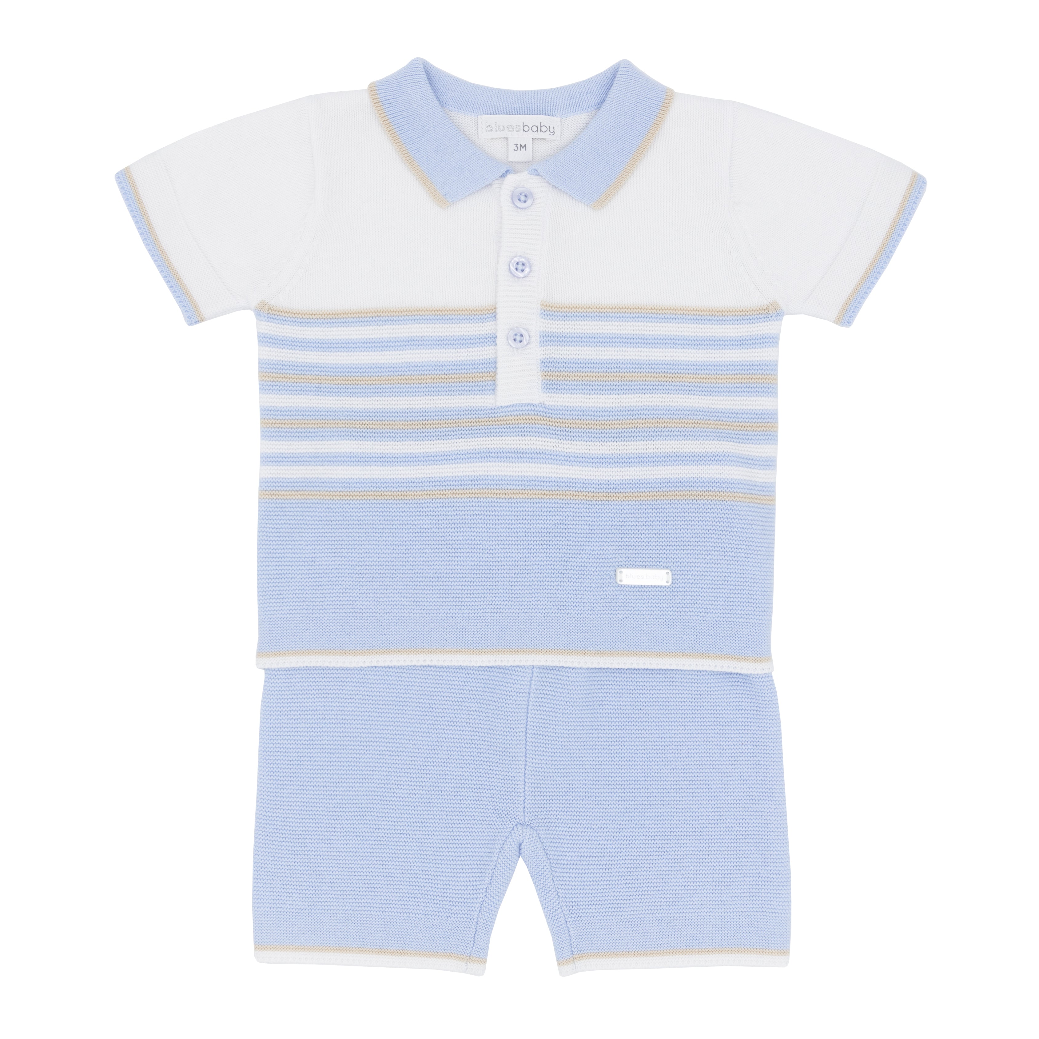 Blues Baby boys knitted shorts set BB2021