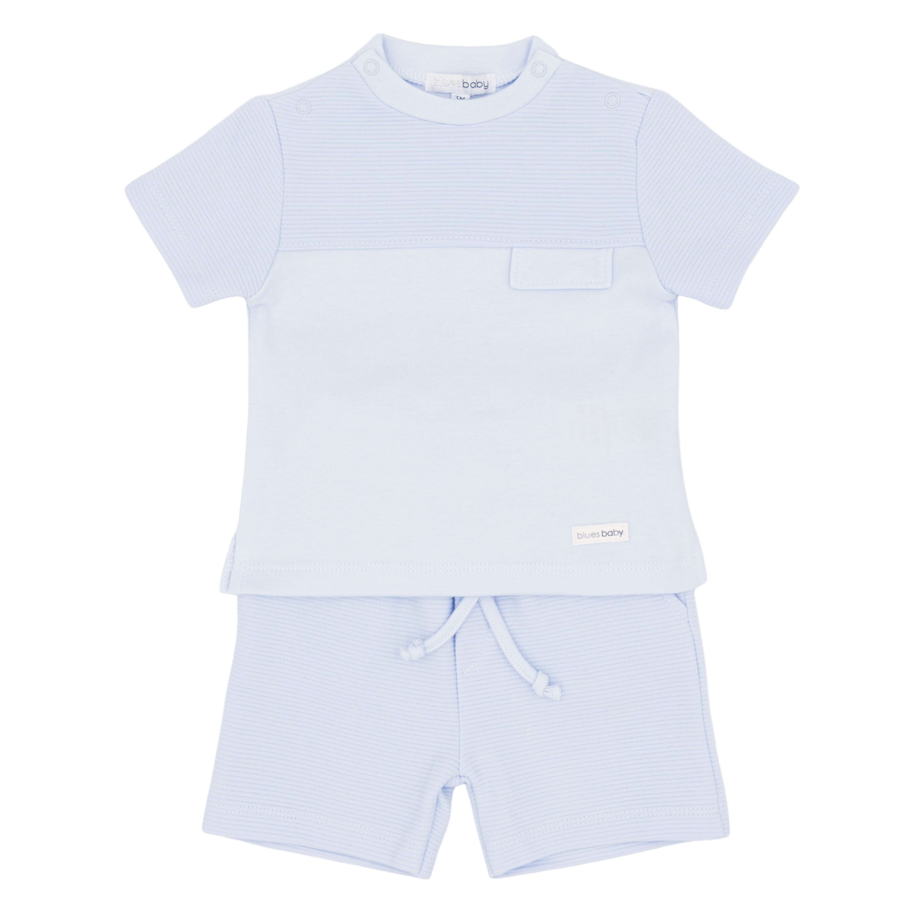 Blues Baby boys blue shorts set BB3063