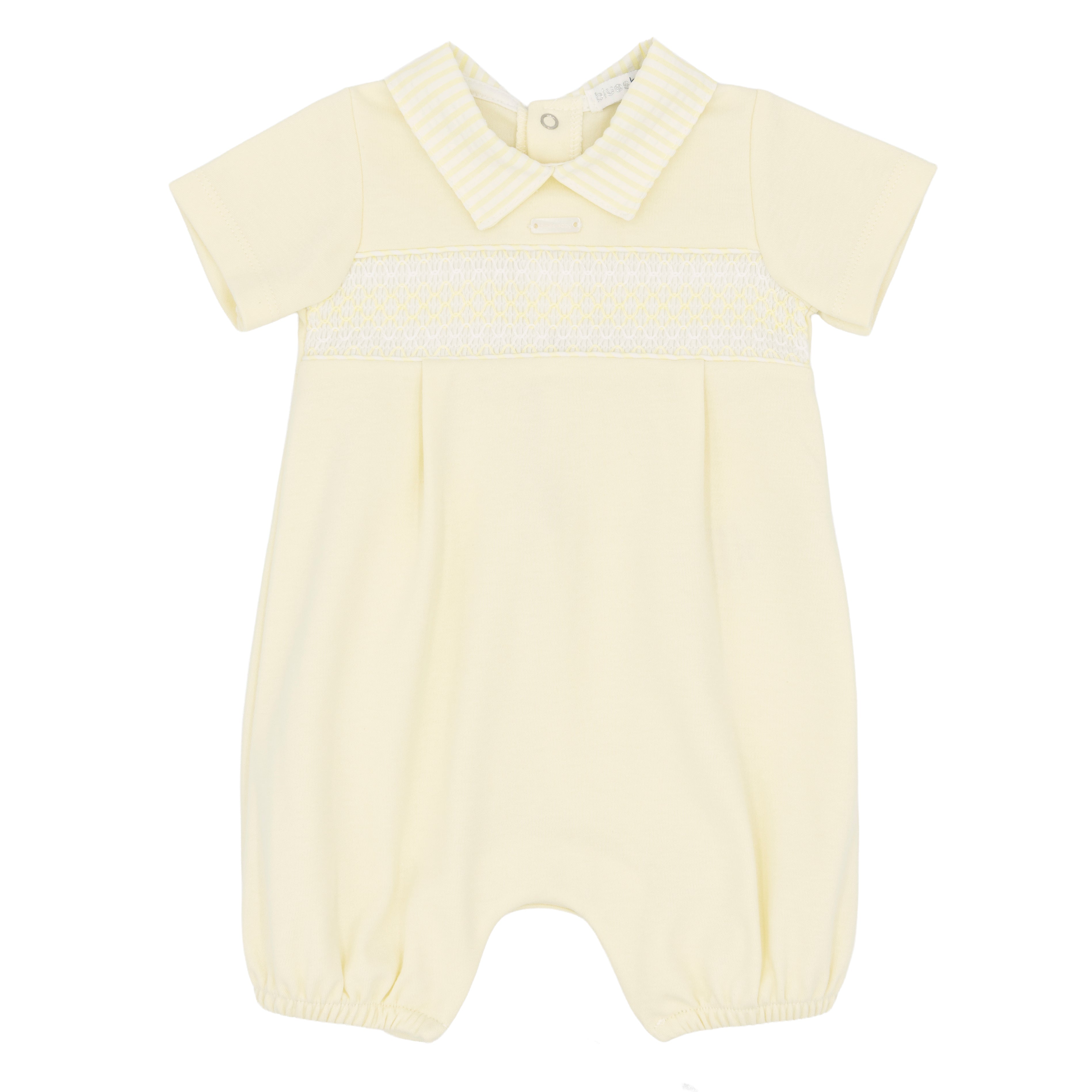 Blues Baby boys lemon smocked romper BB2261