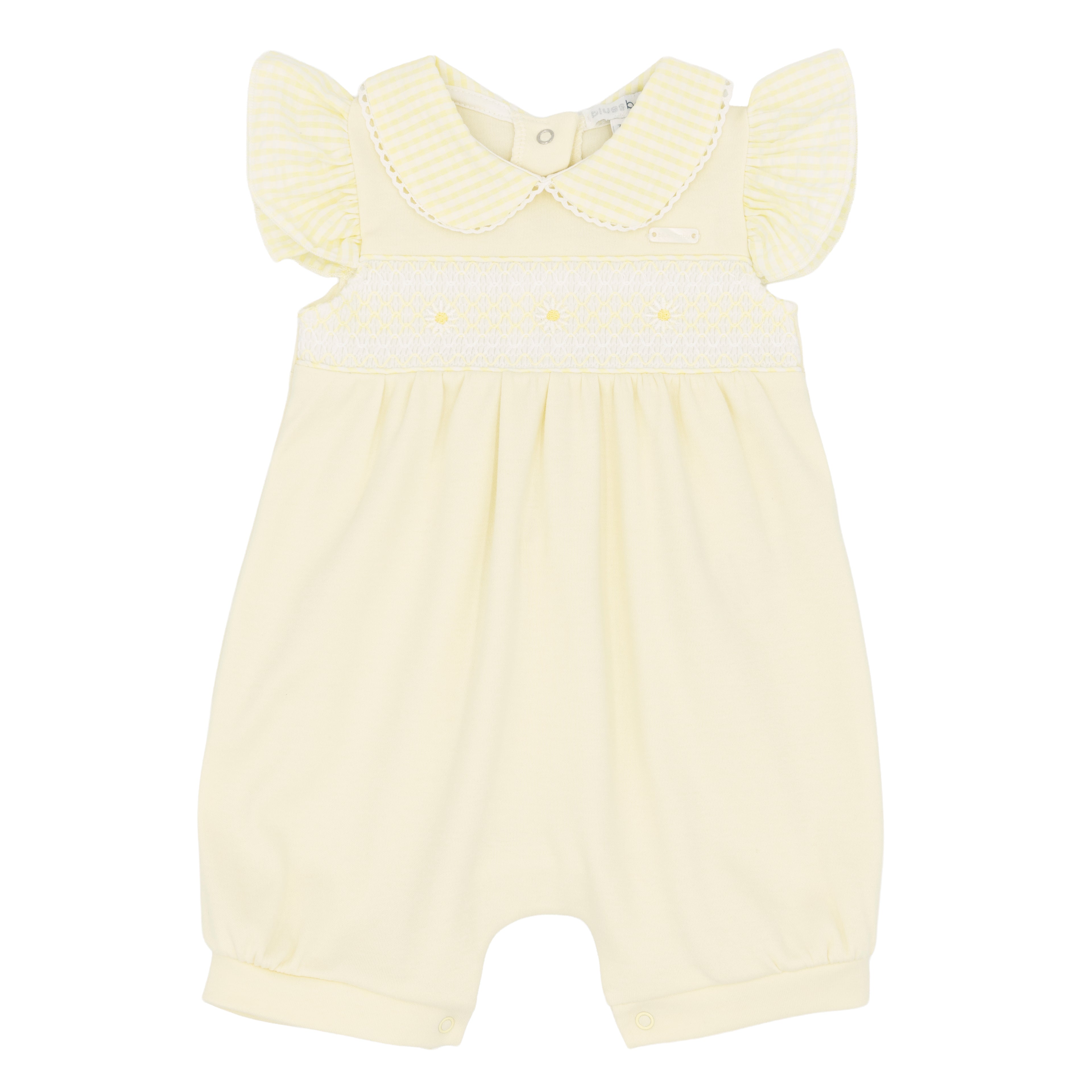 Blues Baby girls smocked romper BB2268