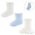 Soft touch baby boys ribbed ankle socks