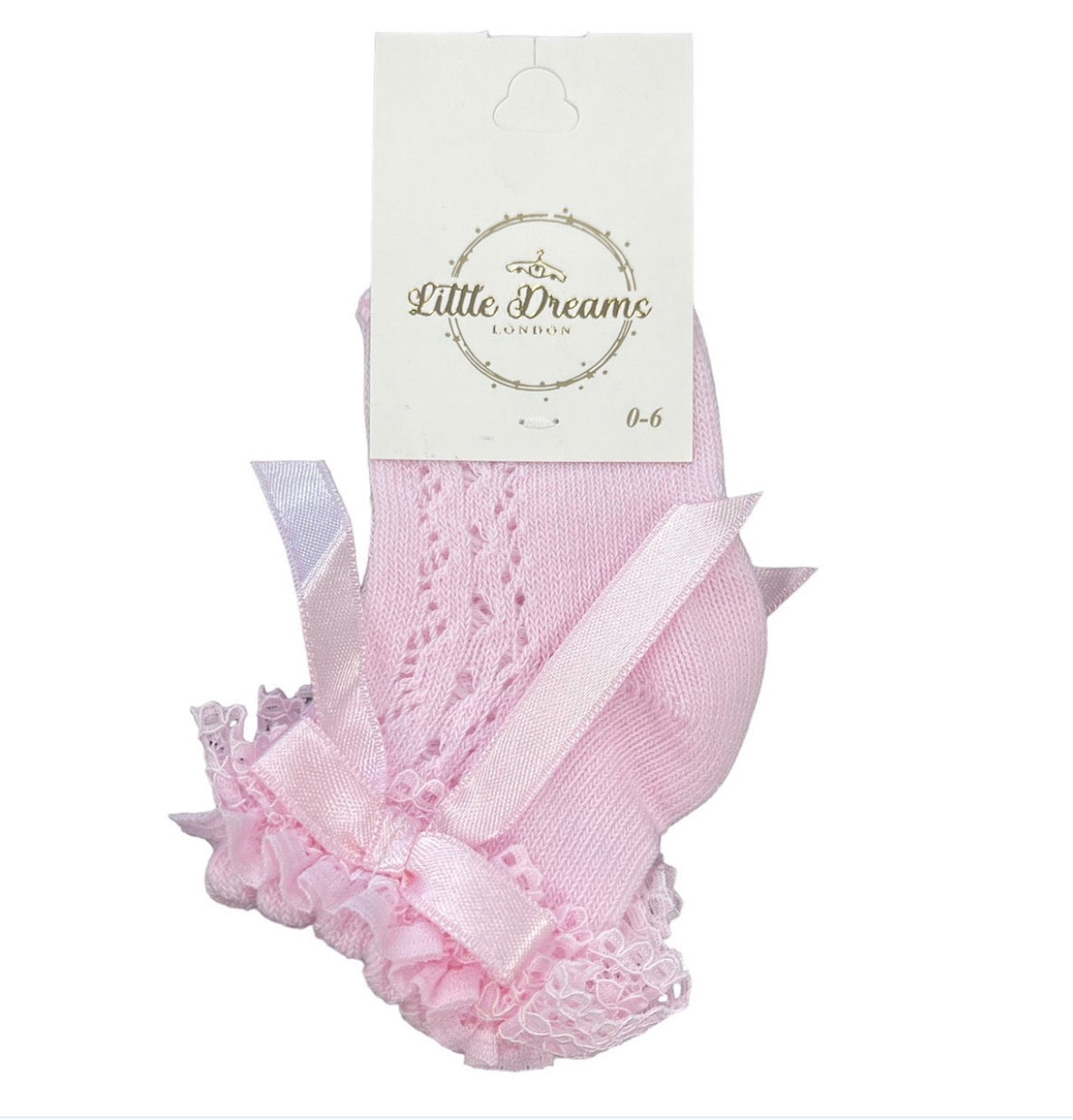 Little dreams baby girls knitted ankle socks