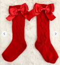 Pex red girls knee high socks
