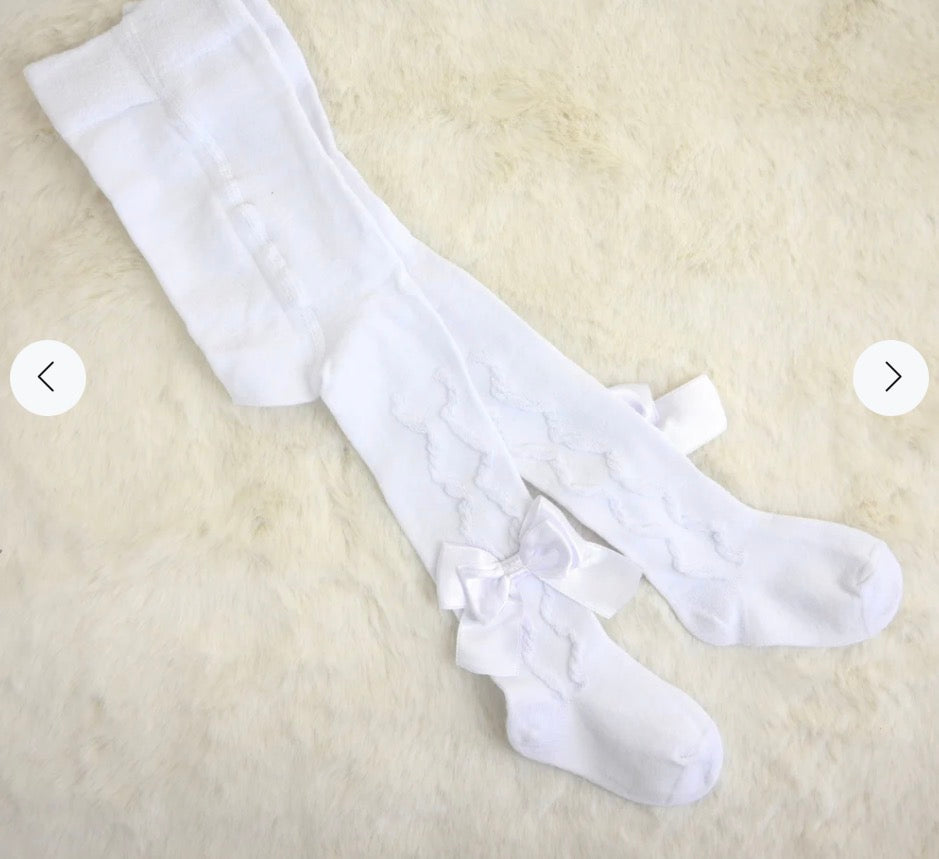 Pex white newborn tights