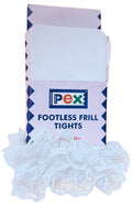 Pex footless frill cream tights