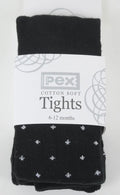 Pex black sparkly baby girls tights