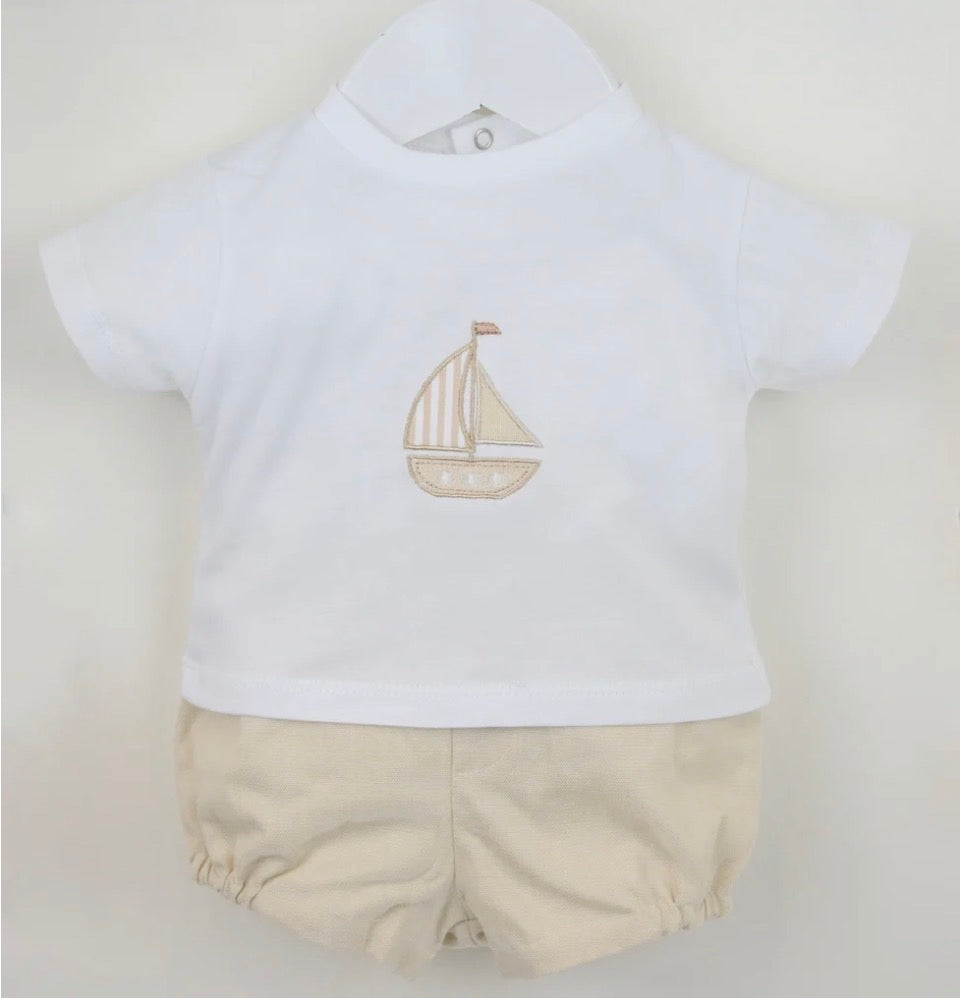 Pex baby boys beige 3 piece set