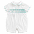 Sarah Louise boys smocked romper C6000