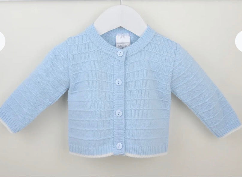 Pex baby boys blue cardigan